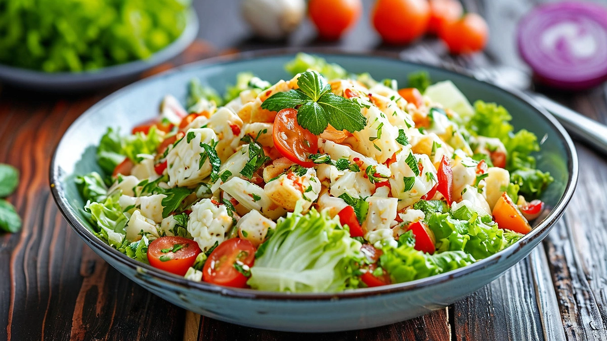 Главная картинка новости: Салат с пекинской капустой "Хрумка": готовится за 5 минут, а съедается на секунду