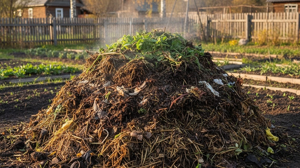 Главная картинка новости: За зиму перегниют и толстые ветки, и ботва: всегда так ускоряю компост - на заметку всем дачникам