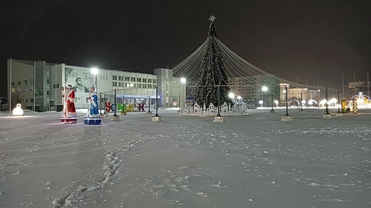 Главная картинка новости: Усинск укутан в зимнюю нежность: город встречает 11 февраля с легким снежком и минусовой температурой