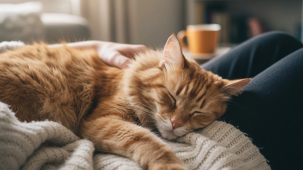 Главная картинка новости: Почему кошка ходит по пятам за хозяином по пятам: мифы, повадки и немного кошачьей логики