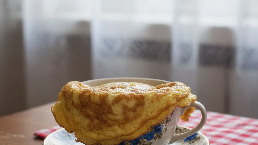 Яйца не варю и не жарю: разбиваю 2 яйца в кружку и делаю быстрый омлет в микроволновке - легко и вкусно