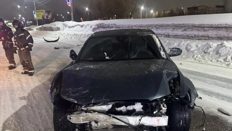 В Усинске столкнулись два автомобиля Audi