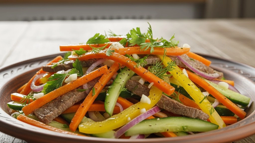 Салат «Соломка» — любимое блюдо Огненной Лошади на Новый год — в разы вкуснее заезженного «Мимозы», «Шубы» и «Оливье»