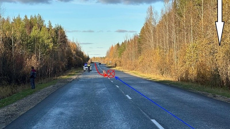 Главная картинка новости: В Коми мужчина на Lada Granta угодил под КамАЗ