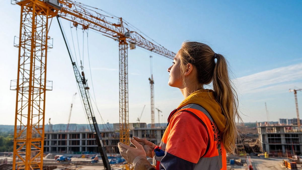 Главная картинка новости: В туалет тоже не спускаемся. Правда крановщицы о работе на высоте