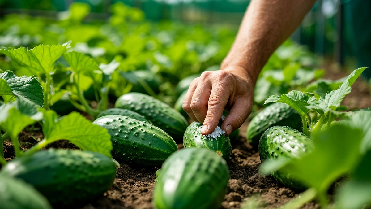 Главная картинка новости: Высыпаю под огуречные завязи то, что выбрасывал уже много лет. Теплица превратилась в зеленые джунгли