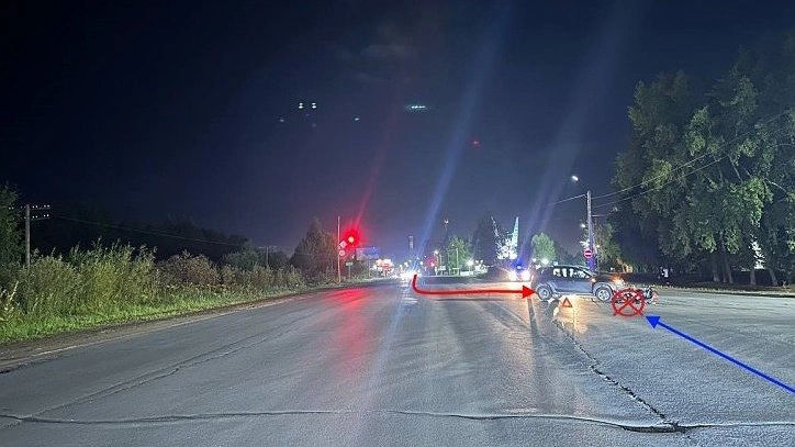 В Коми внедорожник Nissan и мотоцикл BMW столкнулись на перекрёстке