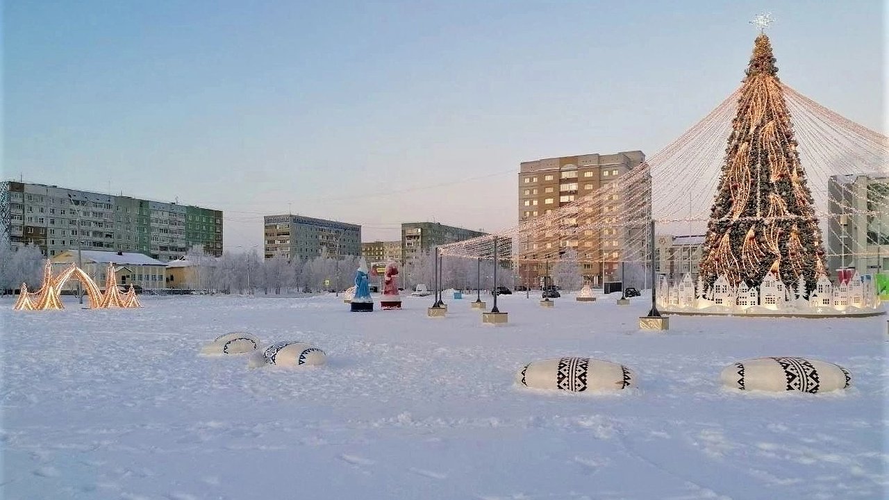 Главная картинка новости: Усинск встречает 22 января крепкими морозами  