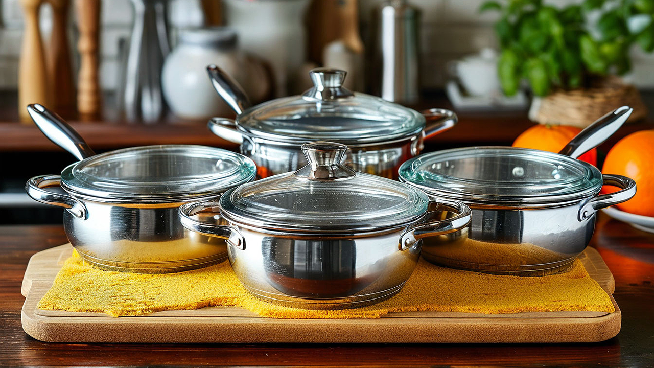 Главная картинка новости: 3 ложки на губку — и стеклянные крышки от кастрюль станут как новые: никакого прилипающего налета и жира — лайфхак