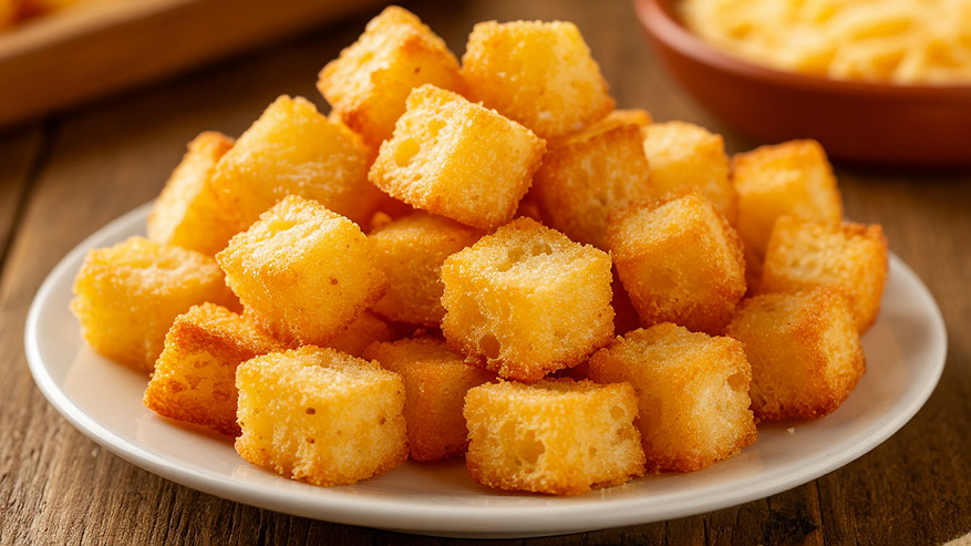 Главная картинка новости: Хрустящие сырные гренки будут готовы всего за 10 минут: сохраните этот необычный рецепт приготовления с паприкой