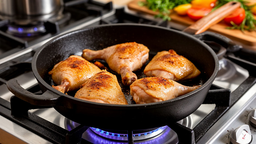 Главная картинка новости: Курица никогда больше не прилипнет к сковороде: повар с мишленовскими звездами раскрыл способ идеальной жарки