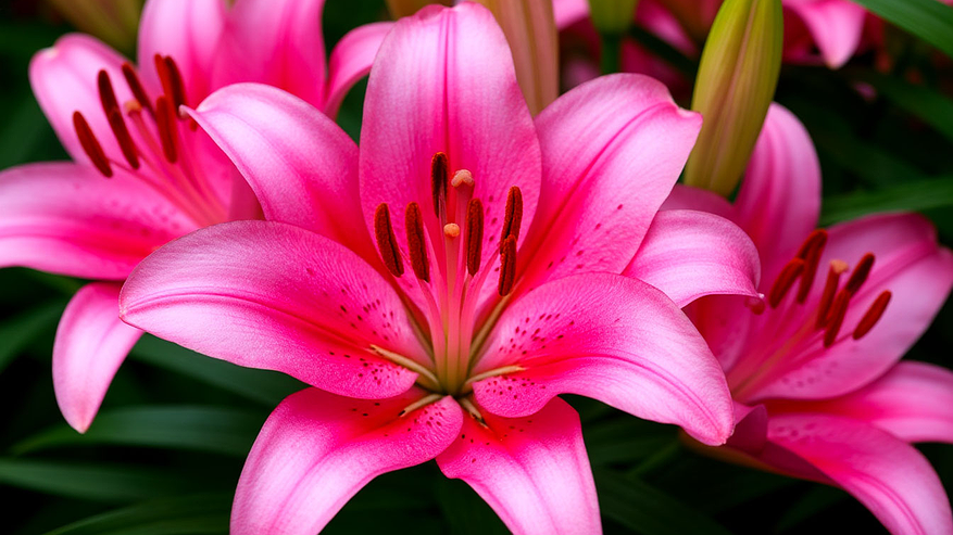 Главная картинка новости: С появлением первых ростков лилии — обязательно: 1 ложка на 10 литров — и изящные цветы растут прямо на глазах