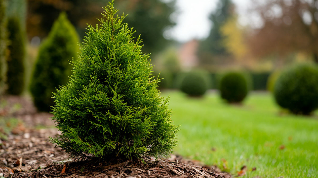 Главная картинка новости: С 18 по 31 мая туям — обязательно: 1 столовая ложка в ведро — и хвоя пышнее иголок ежа