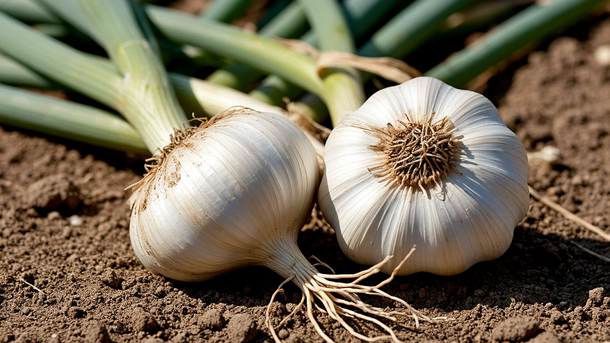 Главная картинка новости: До 25 июня чесноку — непременно: 40 мл в воду — и головки вырастут размером с арбуз, крупными, ядреными и сочными