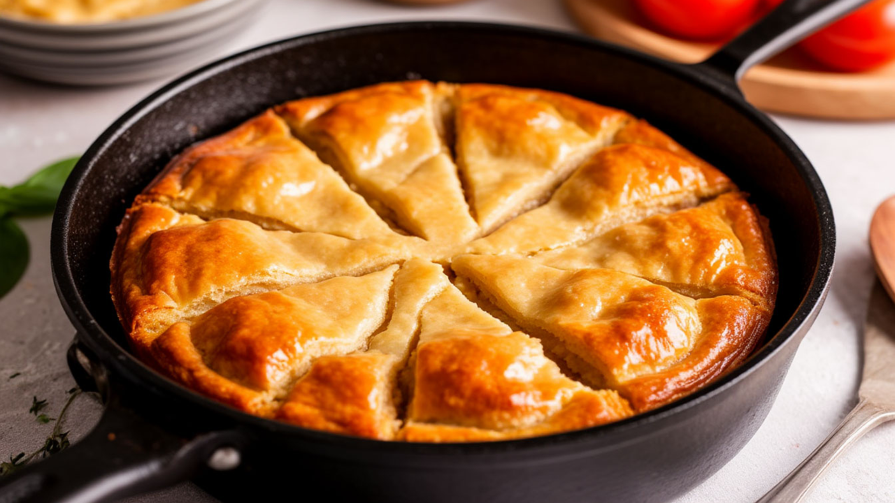 Главная картинка новости: Делаю вкуснейший пирог на сковороде всего за 15 минут: муж и дети сметают за секунду