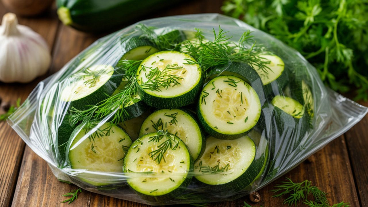 Главная картинка новости: Научили замораживать кабачки: 3 хитрости - и овощ остается свежим, плотным. А при жарке не «расползается»