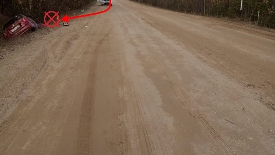 Главная картинка новости: В Коми пьяная бесправница отправила Chevrolet в кювет