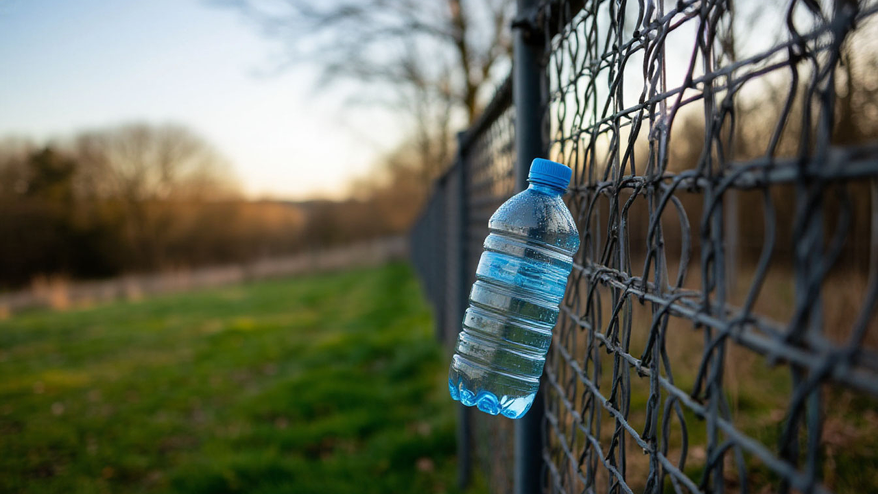 Главная картинка новости: Подвешиваю бутылку с водой к забору: и это моментально помогло решить одну очень деликатную проблему
