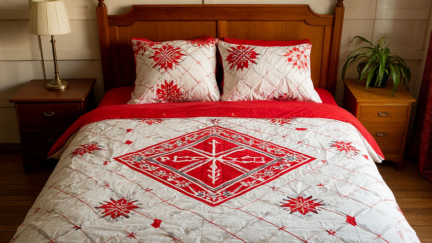 Главная картинка новости: Зачем в СССР шили пододеяльники с ромбом по середине