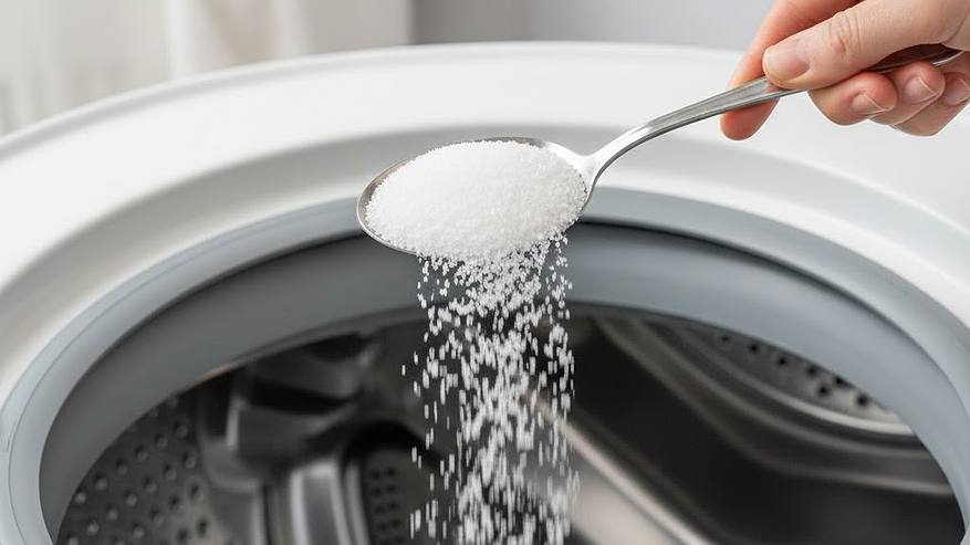 Главная картинка новости: Кладу 1 ложку в барабан стиралки — стирка проще, а полотенца как новые