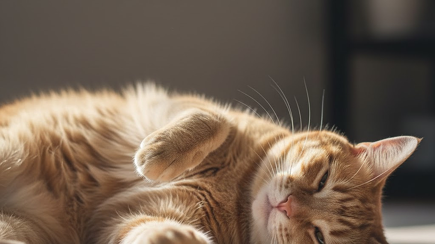 Главная картинка новости: Язык тела: зачем кошка заваливается набок как подстреленная, когда вы приходите