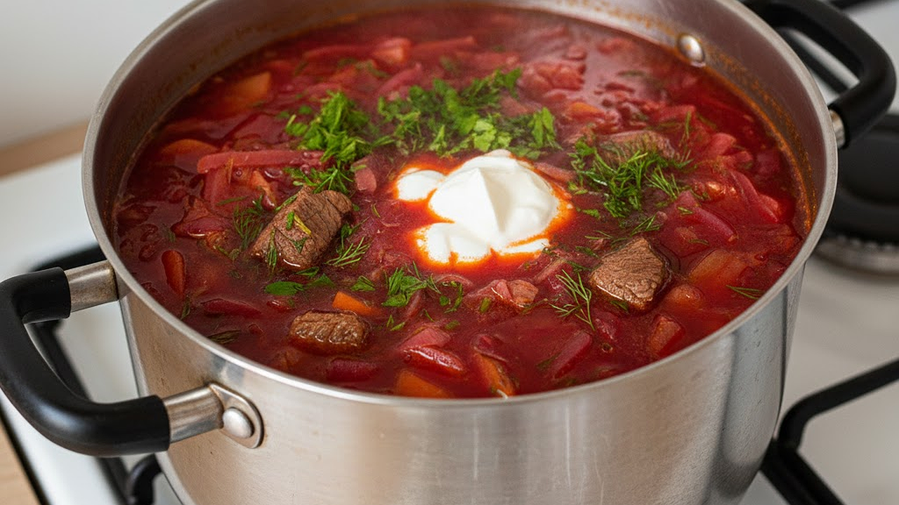 Главная картинка новости: Как варят реальный борщ, а не суп со свеклой: нашла рецепт в книге 1952 года. Есть 2 тонкости: от них зависит вкус и рубиновый цвет