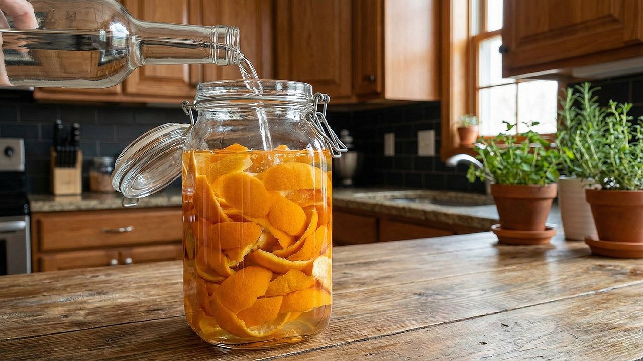 Главная картинка новости: Мандариновые корки заливаю уксусом — и всю зиму душа радуется смекалке: лайфхак для умных хозяек