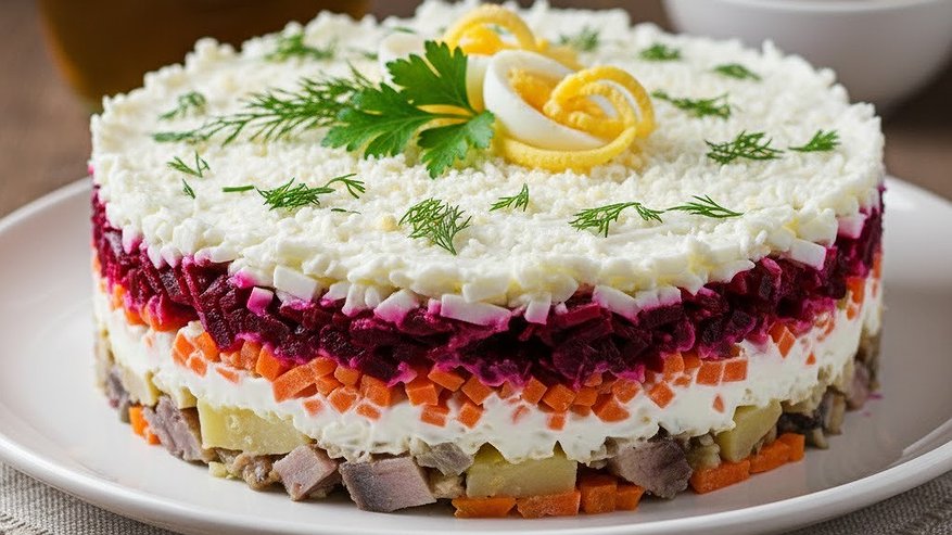Главная картинка новости: Первая не селедка и не картошка: как правильно чередовать слои в салате "Сельдь под шубой" - получается еще сочнее и вкуснее