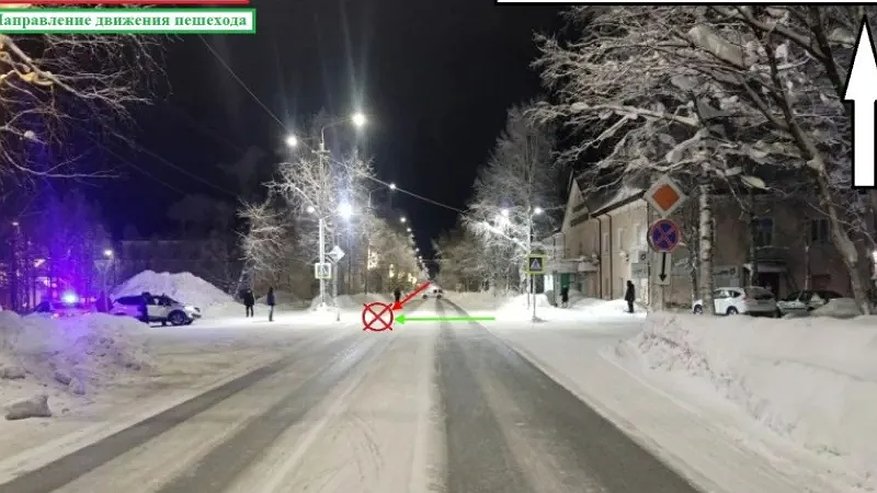 Главная картинка новости: В Коми молодой водитель сбил пенсионера на «зебре»