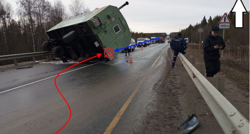 Отцепившийся прицеп Volvo покалечил семью в Коми: двое детей в тяжелом состоянии