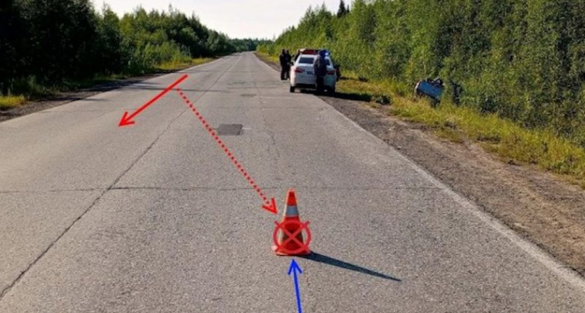 Под Усинском отлетевшее колесо КамАЗа повредило внедорожник