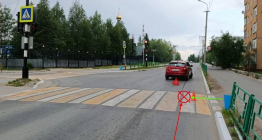 В Усинске женщина получила травмы, нарушив ПДД на перекрёстке