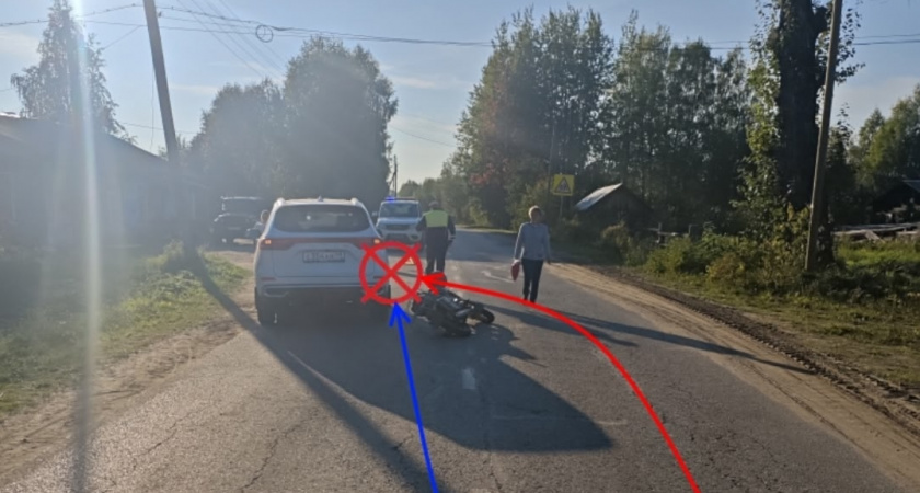 В Коми пьяный мотоциклист на "Восходе" устроил ДТП в селе
